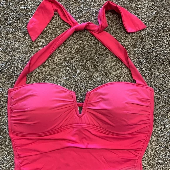 Tommy Bahama one piece swim, sz 10- hot pink - Picture 2 of 9